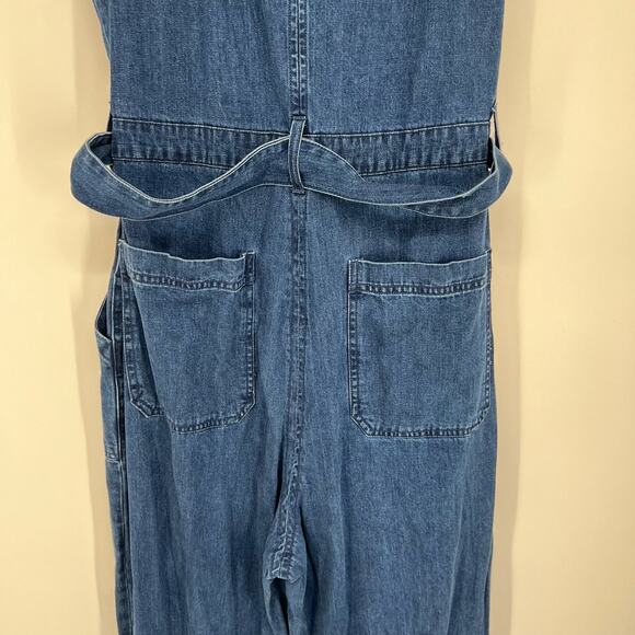 Rachel Comey X Target Denim Sleeveless Jumpsuit Women's Size 14 Blue 100% Cotton - Picture 4 of 11